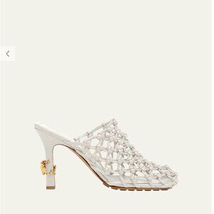 Bottega Veneta Frog Knotted Leather Stiletto Mules